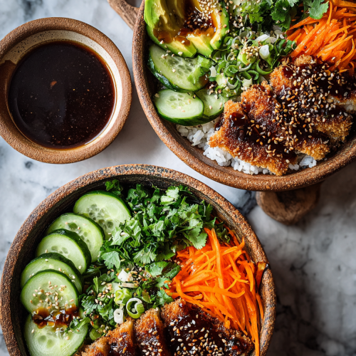 Irresistible Katsu Bowls with Tonkatsu Sauce