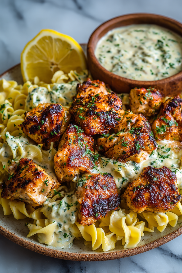 Lemon Cajun Chicken and Garlic Bites