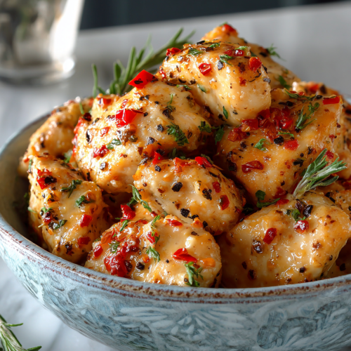 Lemon Pepper Chicken and Red Pepper Alfredo