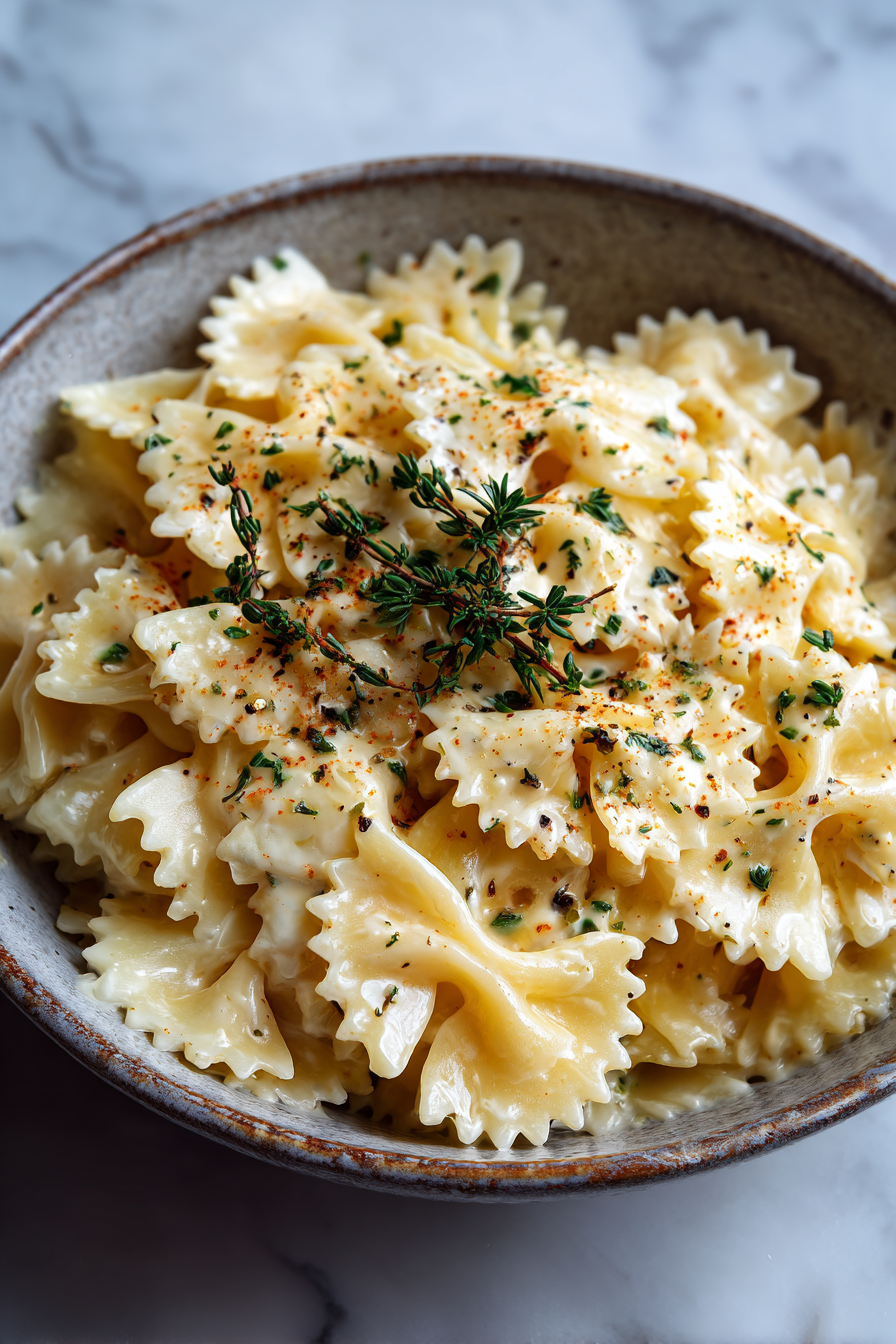 Mac and Cheese with Bow Tie Pasta