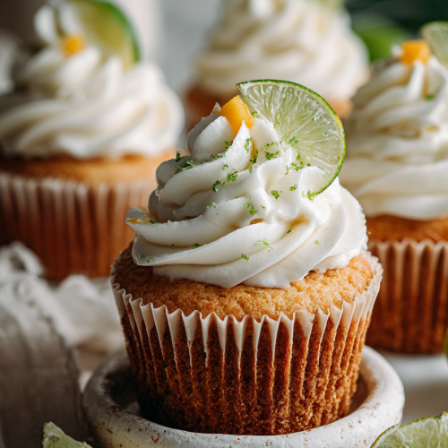 Mango Key Lime Cupcakes