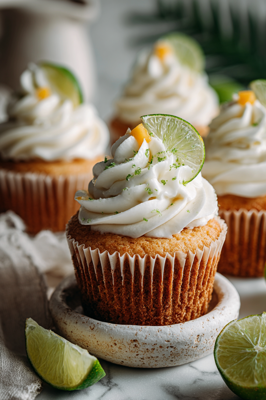 Mango Key Lime Cupcakes