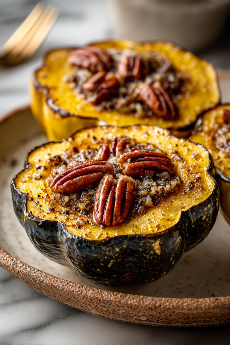 Maple Pecan Acorn Squash Recipe