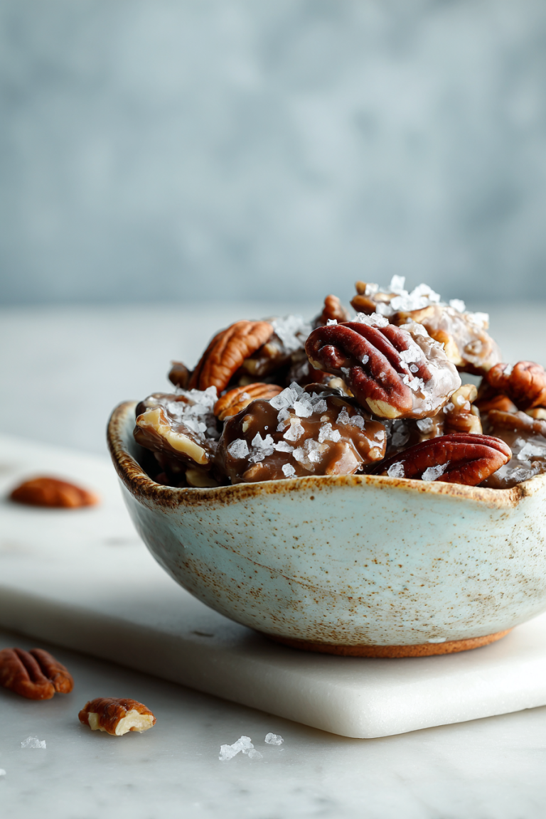 Sea Salted Praline Pecan Clusters