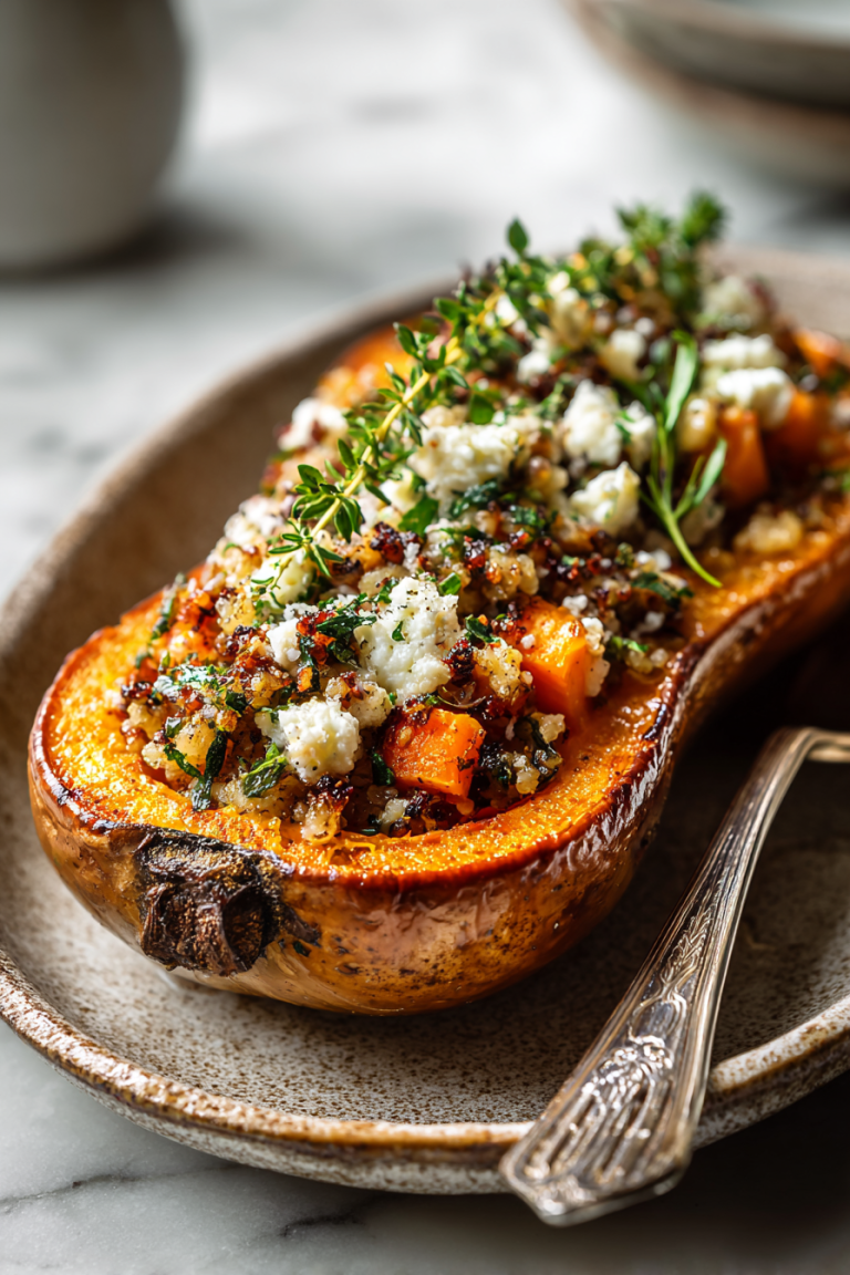Simanim Stuffed Butternut Squash Recipe