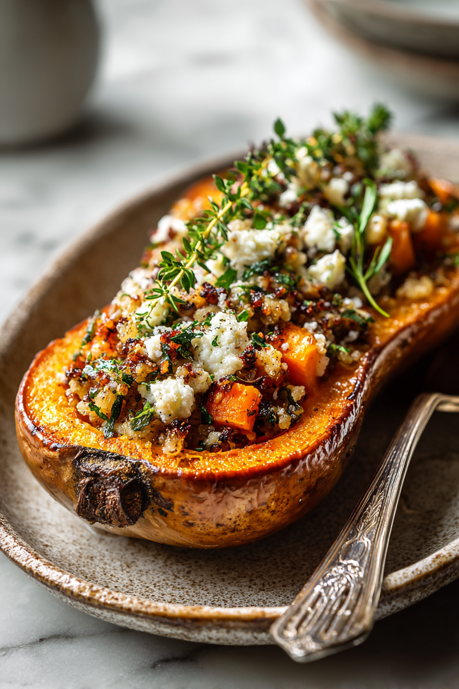 Simanim Stuffed Butternut Squash Recipe