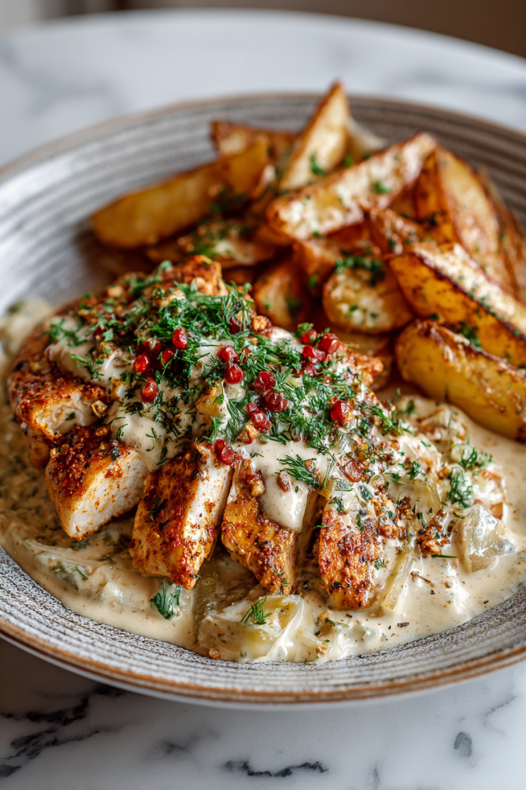 Smoked Paprika Chicken Feta Alfredo