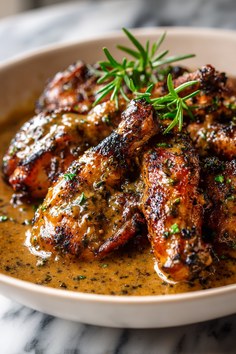 Smothered Turkey Wings with Rich Gravy