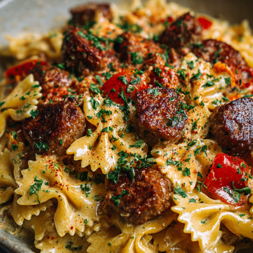 Spicy Cajun Beef Sausage Dinner