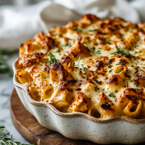 Spicy Cajun Chicken Rigatoni Bake