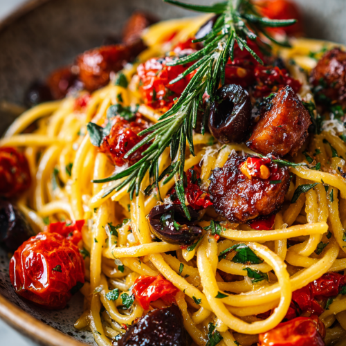 Spicy Sausage Pasta Delight