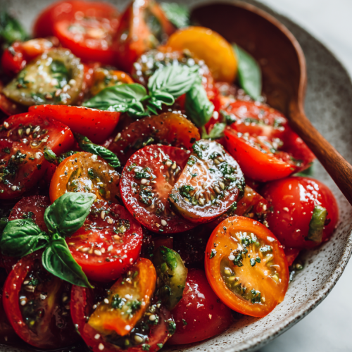 Summer Basil Tomato Salad Delight