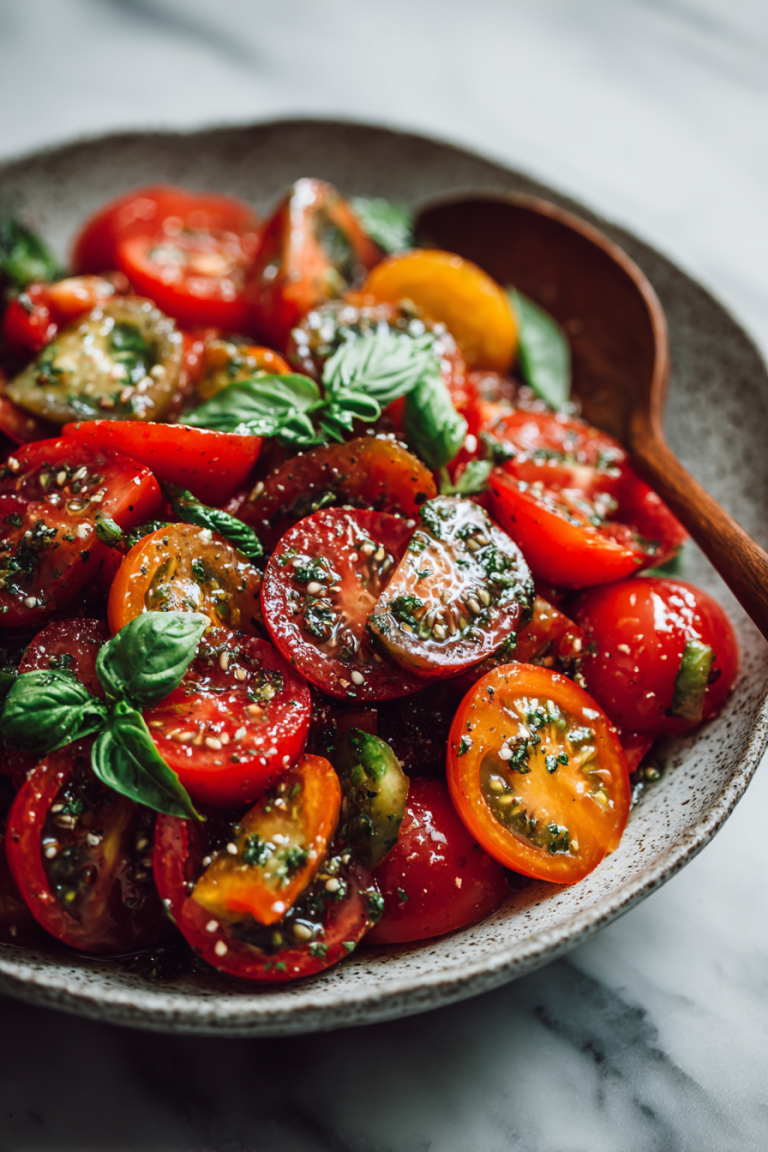 Summer Basil Tomato Salad Delight